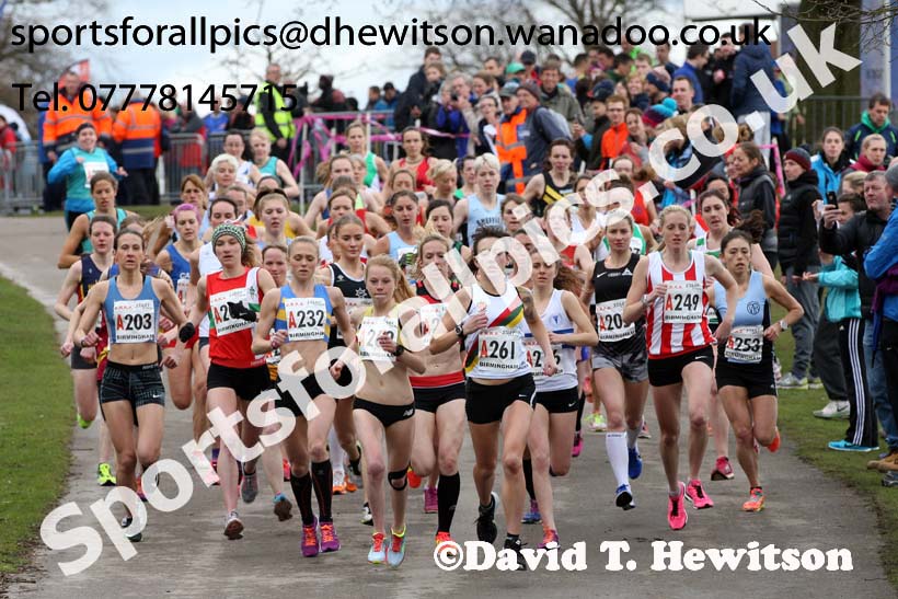 Senior womens English National 6 Stage Road Relay, 2016 English National 12 and 6 Stage Road Relays, Sutton Coldfield, Birmingham. Photo: David T. Hewitson/Sports for All Pics